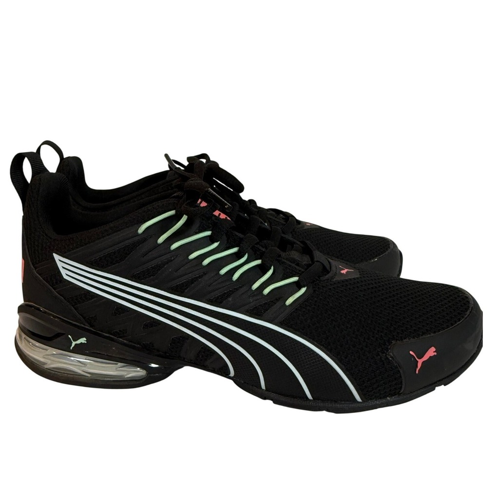 Puma Black Pink Mint Running Shoes Womens Sneakers 7.5